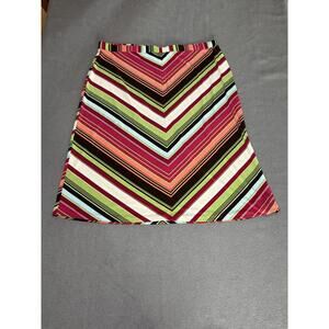 Merona Striped A-Line Skirt Size L